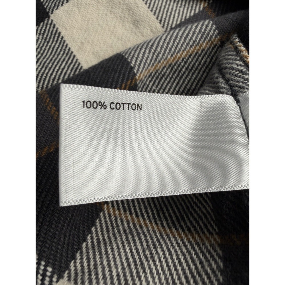 Duluth‎ Trading Co Untucked Black/White Plaid Flannel Shirt Men's XL Relaxed Fit - Picture 4 of 10